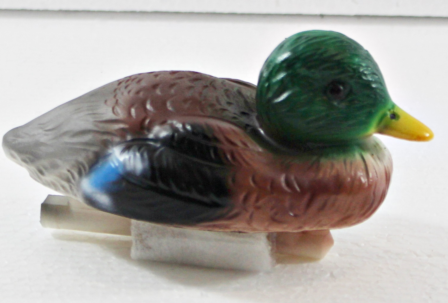 Deko Garten Figur Dekofigur Gartenfigur Teichfigur Schwimmente Entlein bunt aus Kunststoff Höhe 7 cm