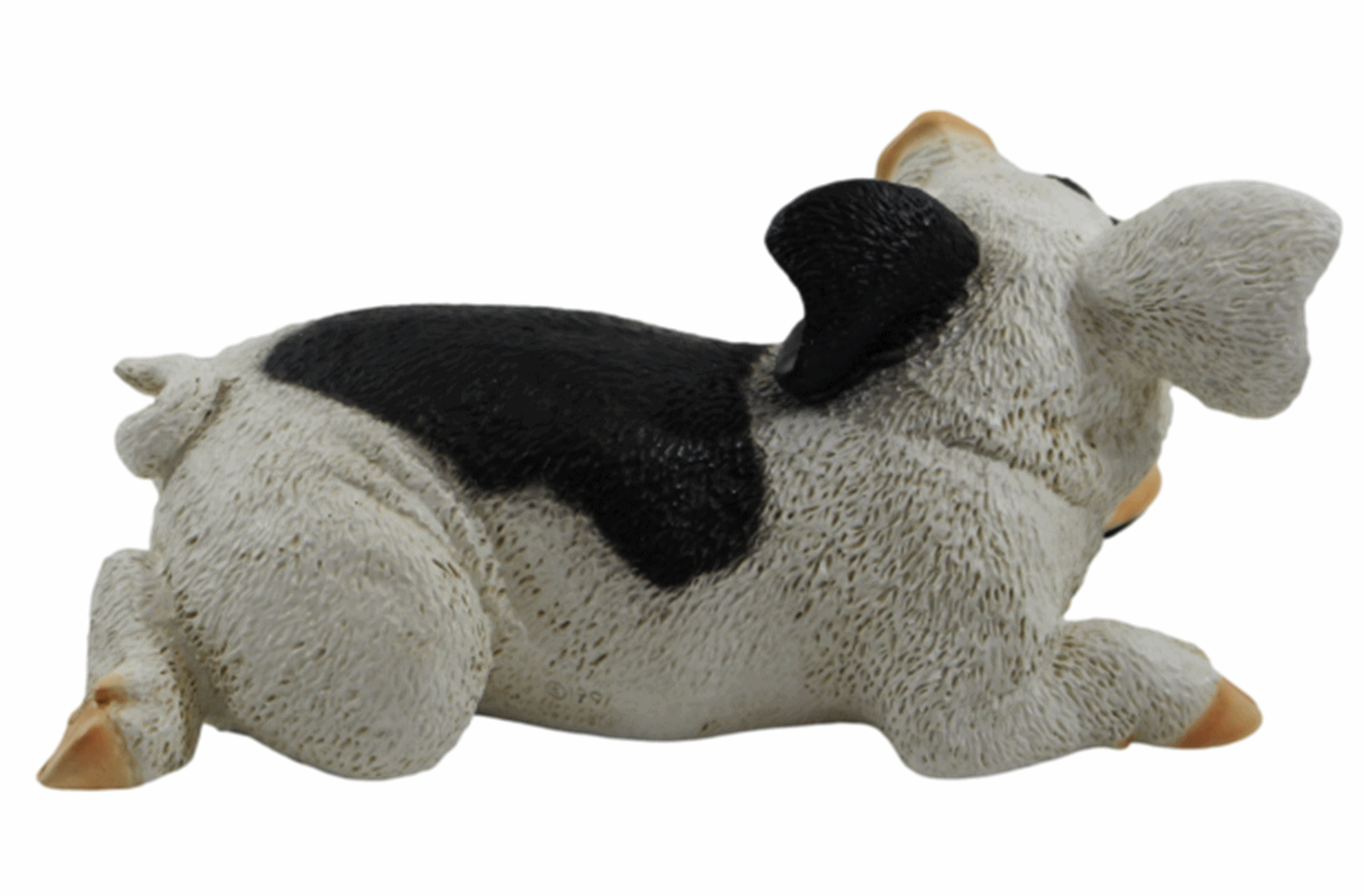Dekofigur Tierfigur Schwein Ferkel Schweinchen gefleckt Kollektion Castagna aus Resin B 23 cm