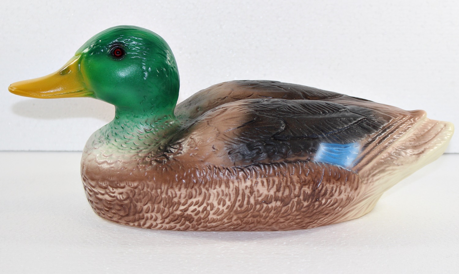 Deko Garten Figur Dekofigur Gartenfigur Teichfigur Schwimmente Erpel aus Kunststoff Höhe 16 cm