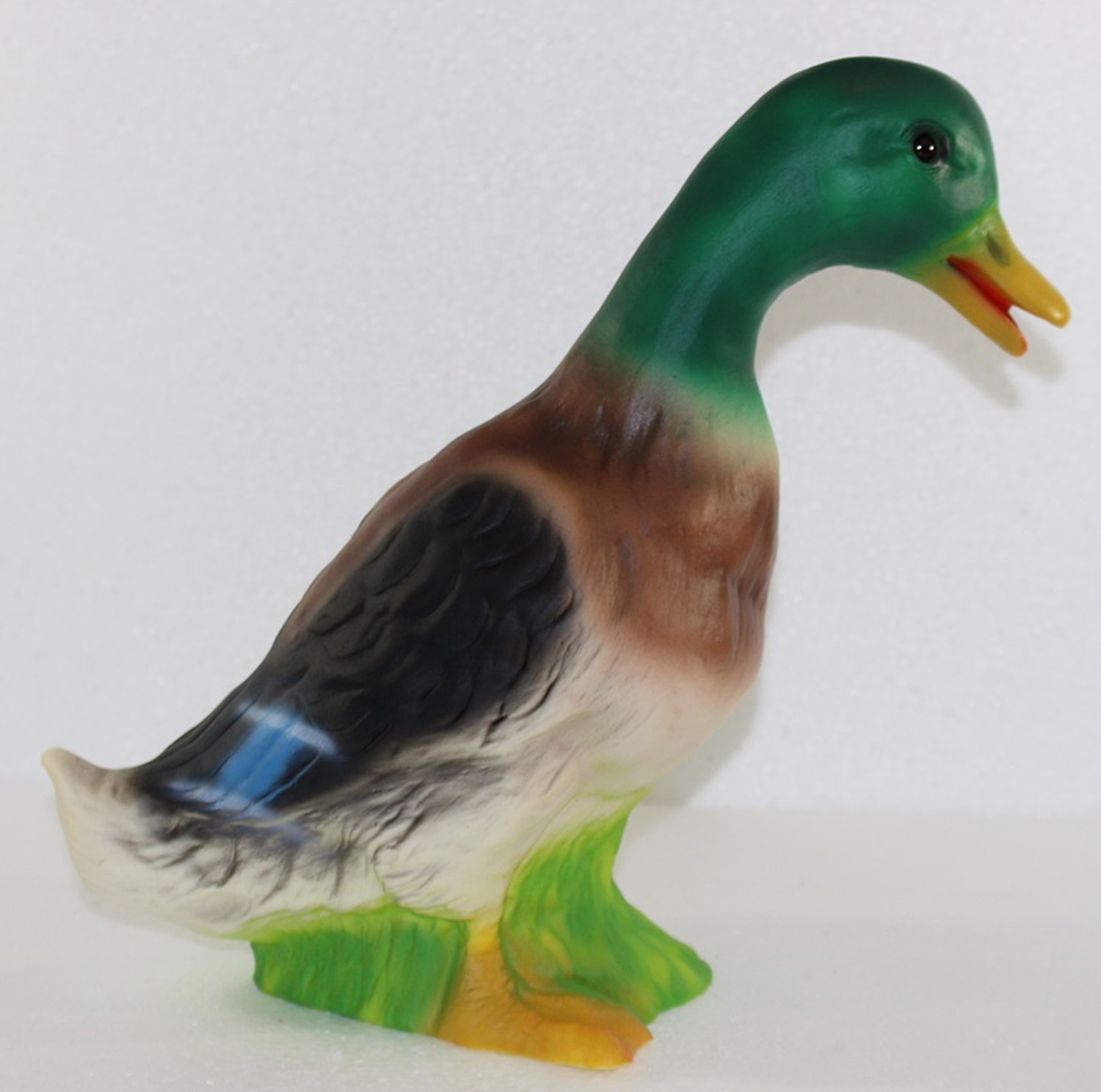 Deko Garten Figur Dekofigur Tierfigur Ente stehend bunt aus Kunststoff Höhe 30 cm