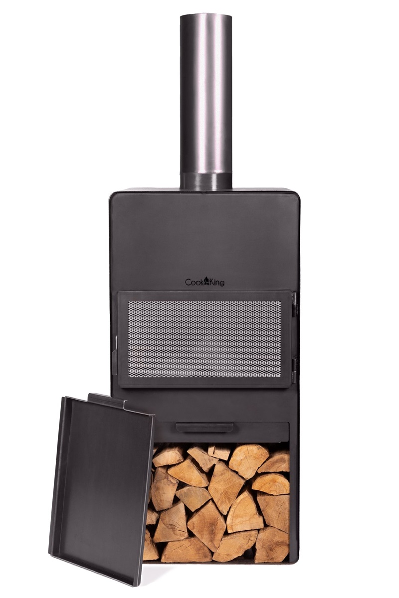 Zubehör Backplatte für Gartenkamine Vento B 43 x T 42 cm Grillplatte aus Naturstahl