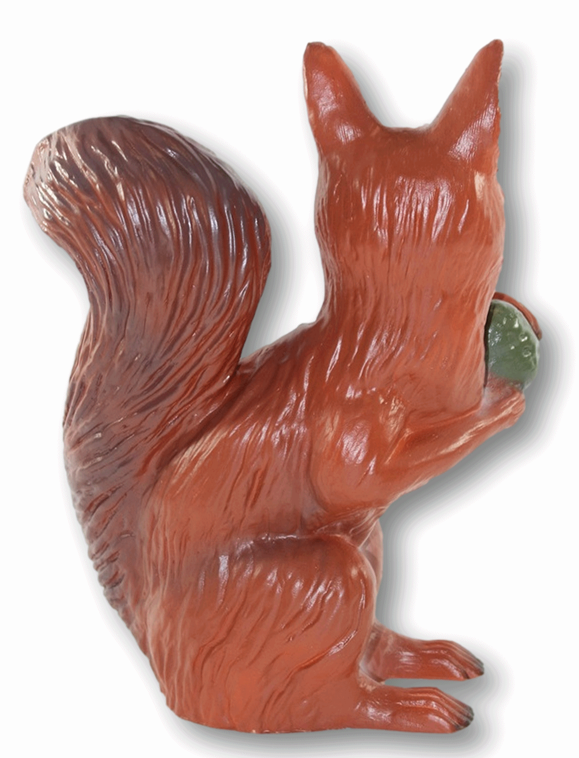 Deko Garten Figur Dekofigur Gartenfigur Tierfigur Eichhörnchen sitzend aus Kunststoff Höhe 25 cm