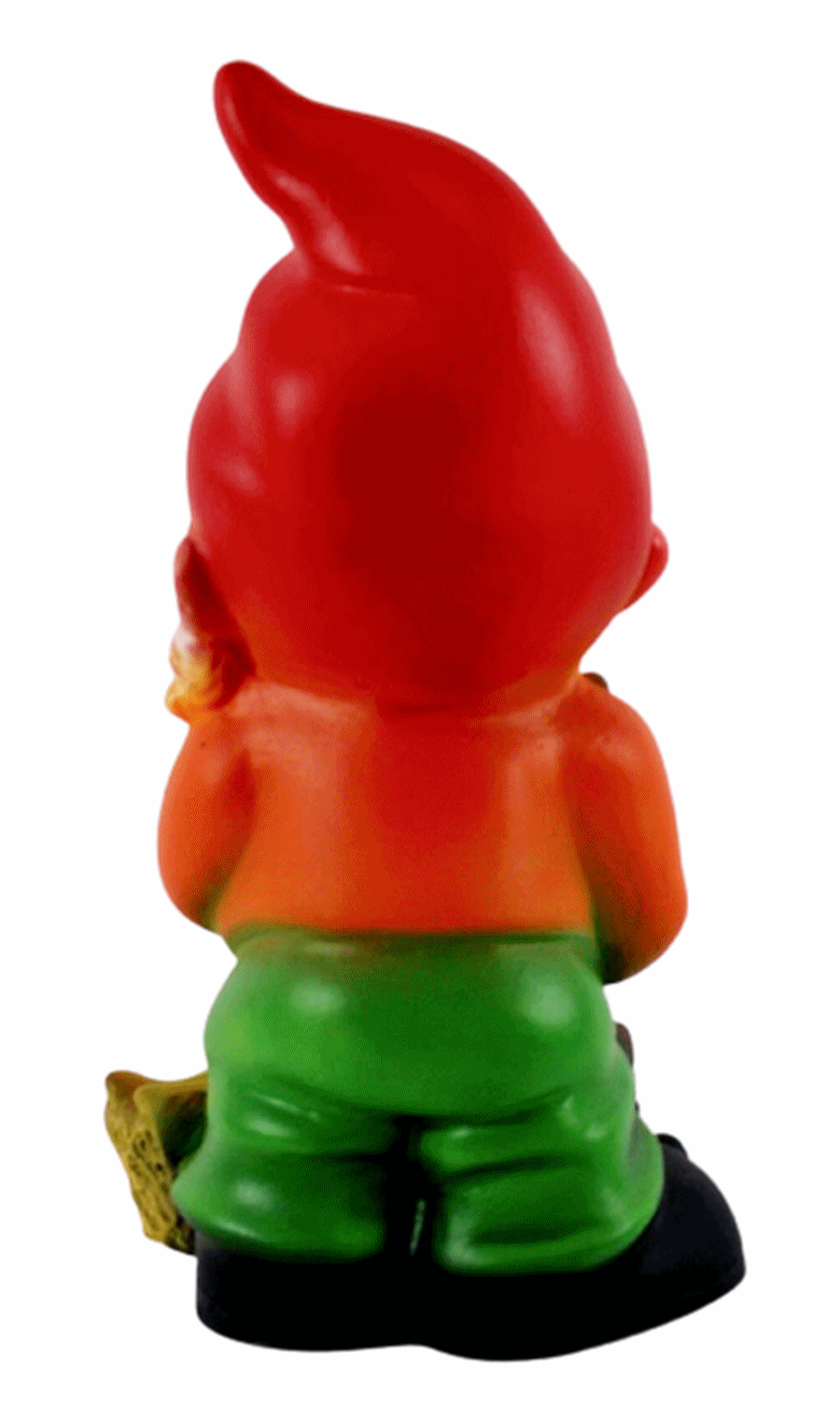 Gartenzwerg Deko Garten Figur Zwerg mit Besen und Eimer stehend aus Kunststoff Höhe 20 cm