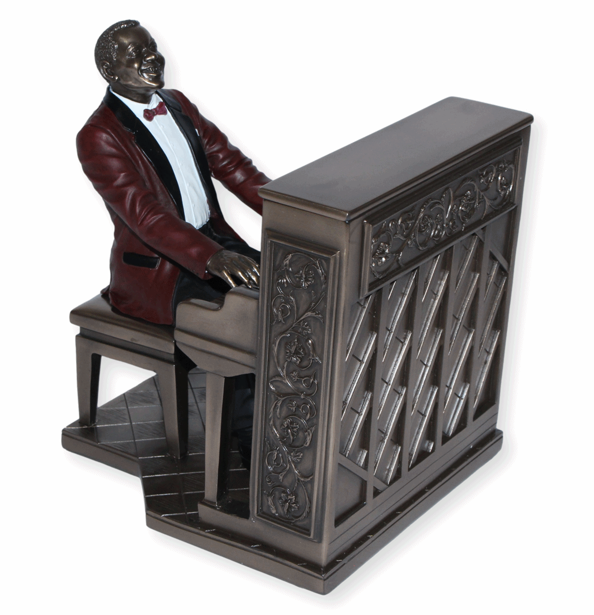 Deko Figur Jazz Musiker Figur Pianist H 22,5 cm Jazz Band Dekofigur mit Piano