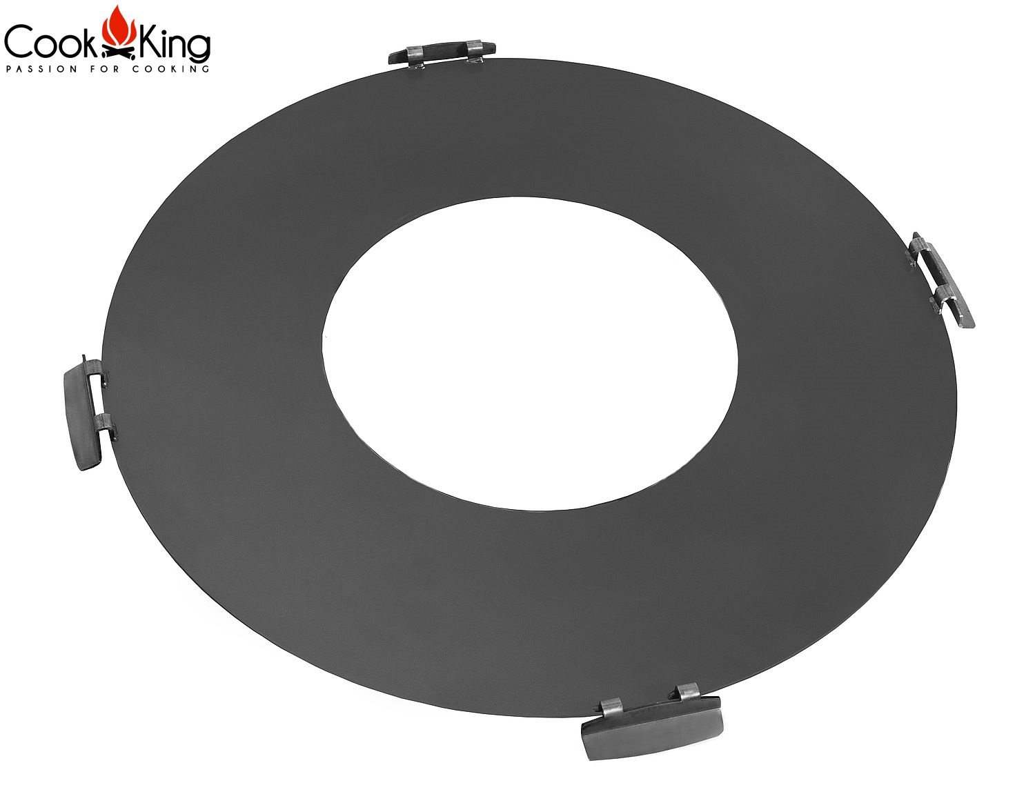 Grillplatte für Feuerschale 102 cm mit 4 Griffen Platte für Feuerstelle zum Grillen aus Stahl